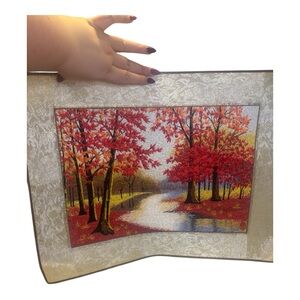 Autumn Forest Placemat Pair with Red and Orange Trees